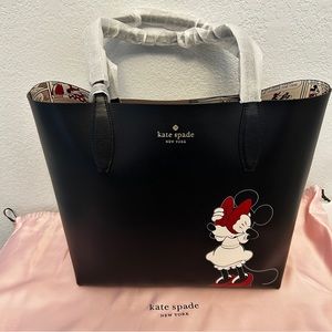 Kate Spade x Disney Minnie Mouse Black Tote Bag